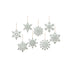 Silver Glitter Snowflake Pendant